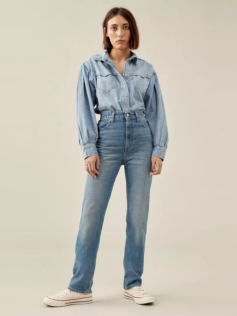 70’S HIGH STRAIGHT JEANS - Jean